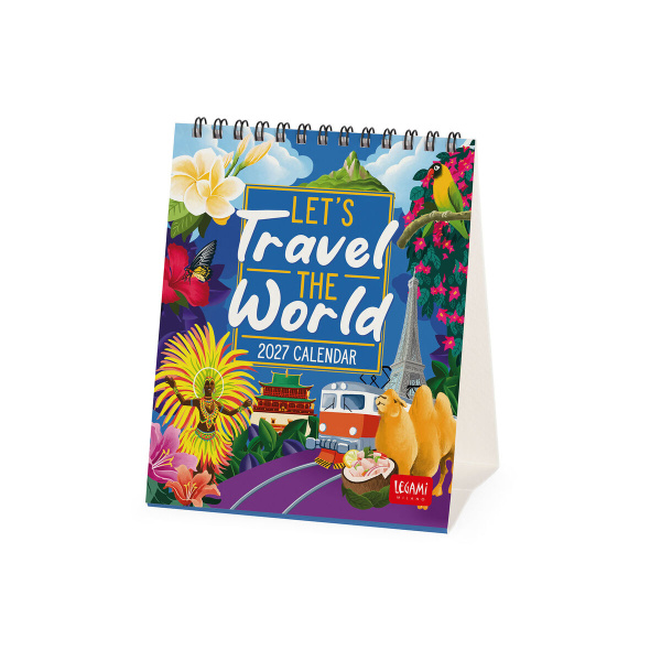 Let`s Travel the World 2027 Desk Calendar