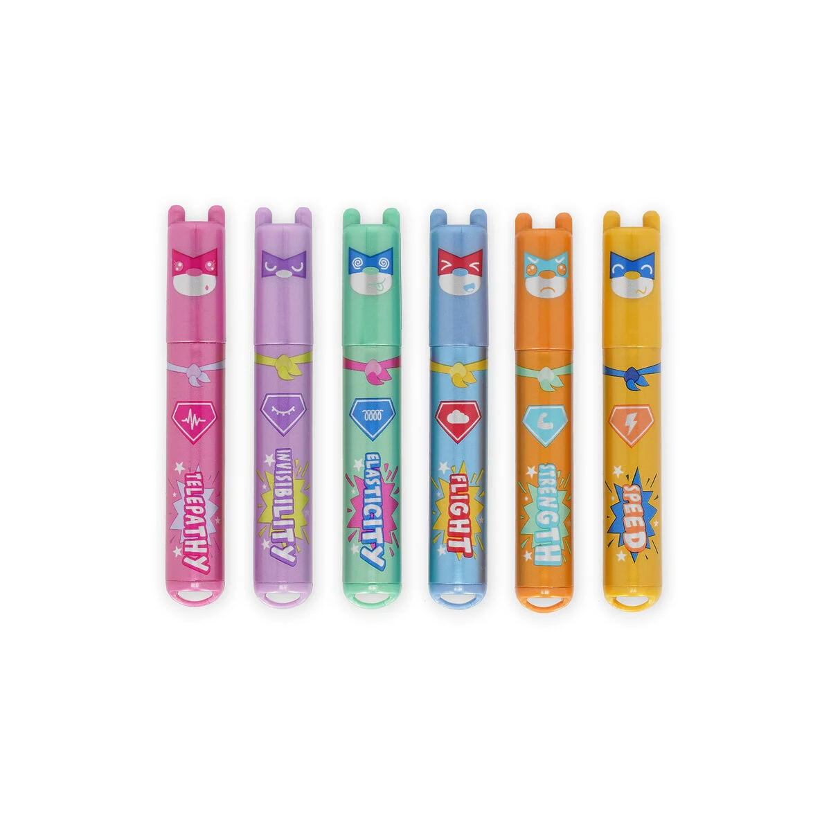 Set of 6 mini markers - Teddy`s Superpower