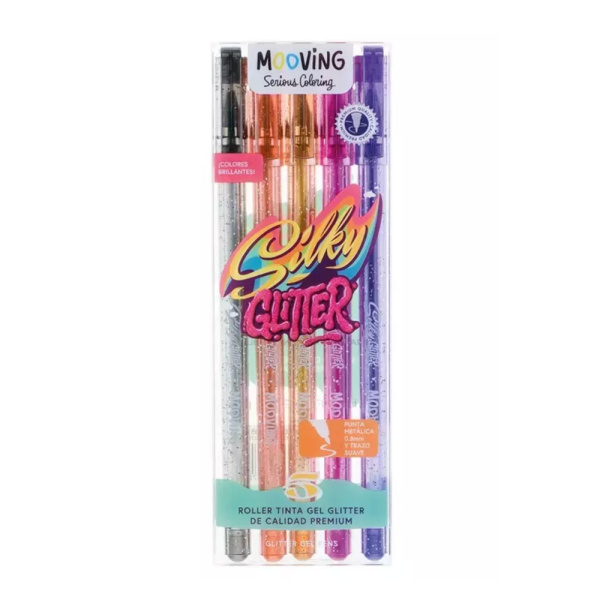 Roller Tinta Gel Glitter X 5